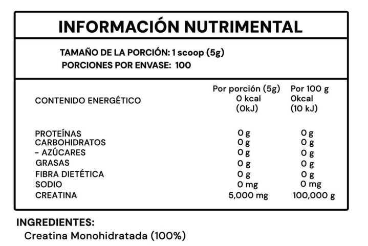 Creatina Monohidratada Micronizada