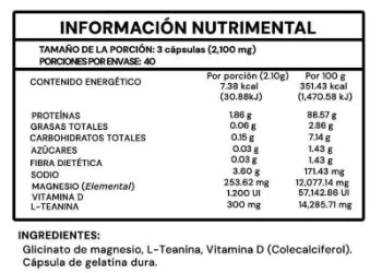 Magnesio Glicinato ( +Vitamina D + L-Teanina)